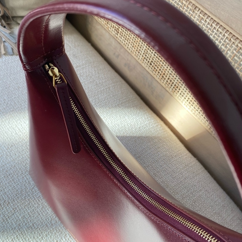 SOLD | NWOT Mansur Gavriel burgundy red leather handle bag - Picture 4 of 11